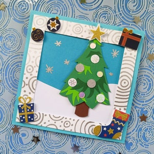 Carte de noël faite main carte double de fêtes