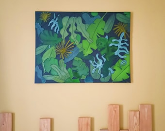 Malerei auf Acryl- und Harzleinwand