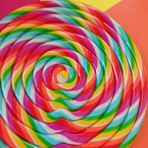Decorative XL lollipop multicoloured harlequin funfair lollipop Fimo candy party decoration giant lollipop