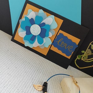Set regalo braccialetto e carta, colore nero, gioielli e carta fatta a mano