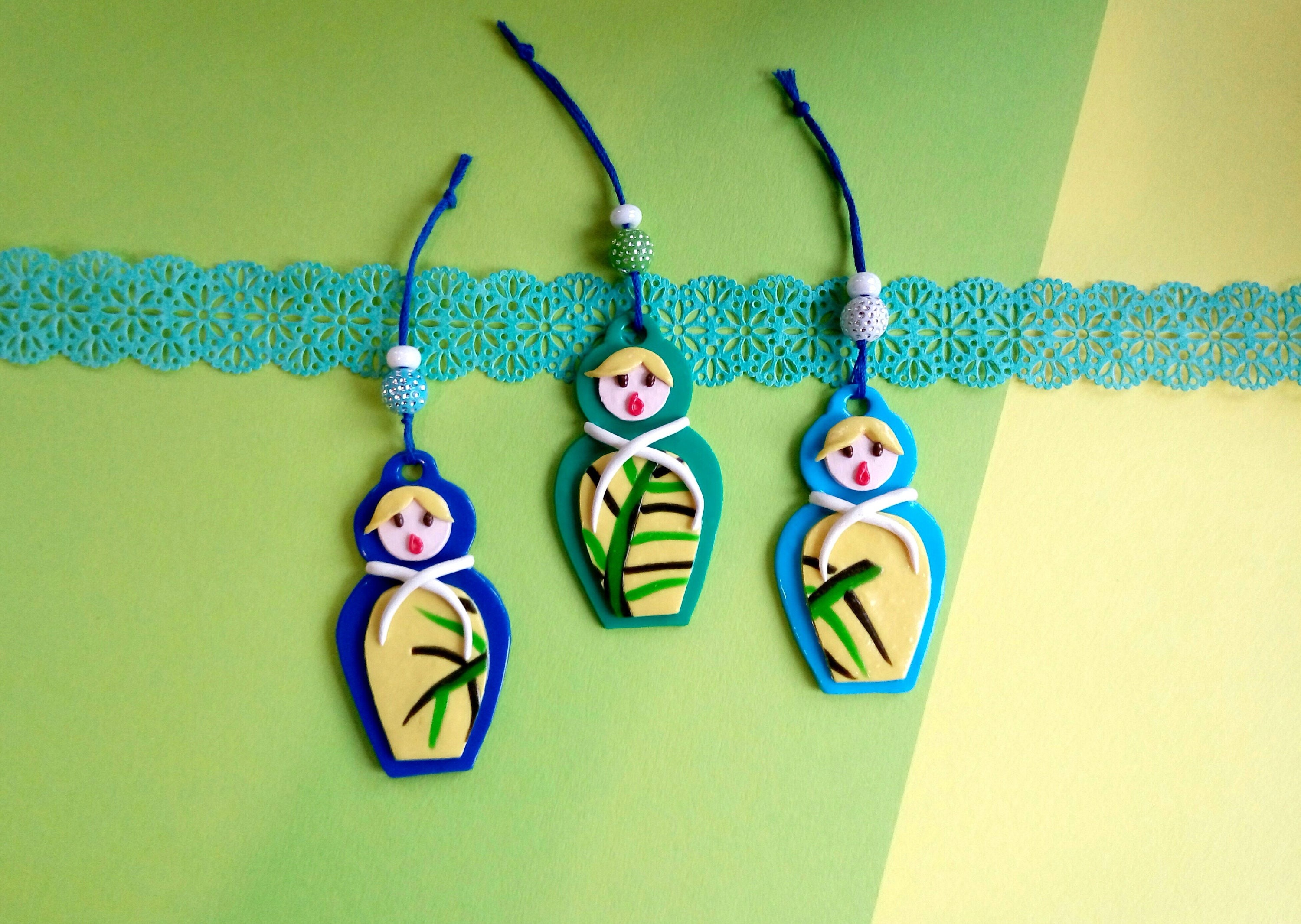 Décoration de Noël, Déco Sapin Poupée Russe Pâte Polymère