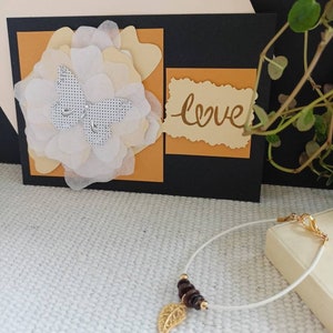 Set regalo braccialetto e carta, gioielli e carta fatta a mano