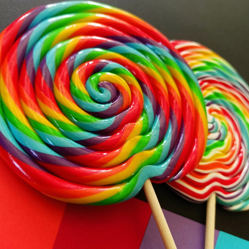 Large Decorative Multi colored Rainbow Lollipop Xl Funfair Lollipop Large Decorative Multi colored Rainbow Lollipop Xl Funfair Lollipop