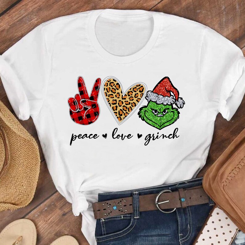 Download Peace Love Grinch Buffalo And Leopard Grinch Png/Svg/Cricut/ | Etsy
