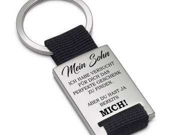 Lieblingsmensch Metall Schlüsselanhänger - SOHN Ich habe versucht für Dich das perfekte Geschenk zu finden. Aber du hast ja bereits mich!