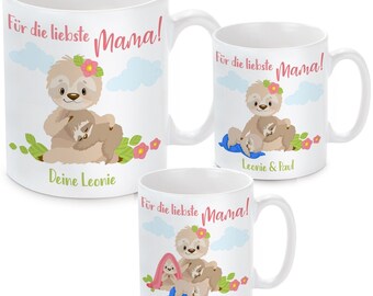 Tasse: Für die liebste Mama! (personalisierbar, 1-3 Kinder)