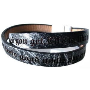 Personalized leather bracelet 51 image 1