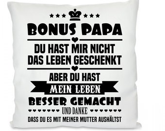 Kissen mit Motiv -  BONUS PAPA - VATRER - Stiefpapa