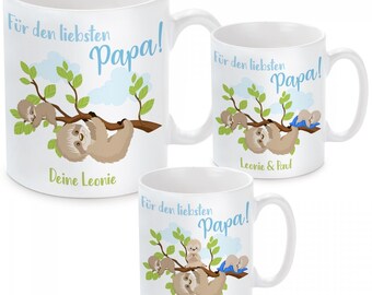 Tasse: Für die liebsten Papa! (personalisierbar, 1-3 Kinder)