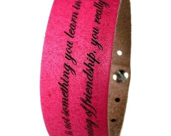 Personalised Engraved Leather Bracelet #008