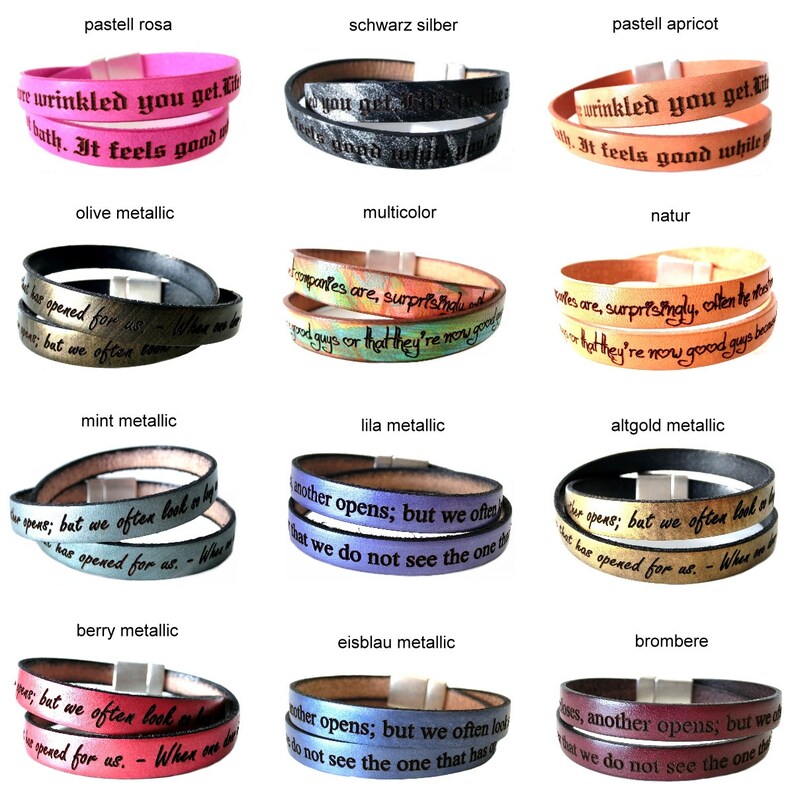 Personalized leather bracelet 51 image 3