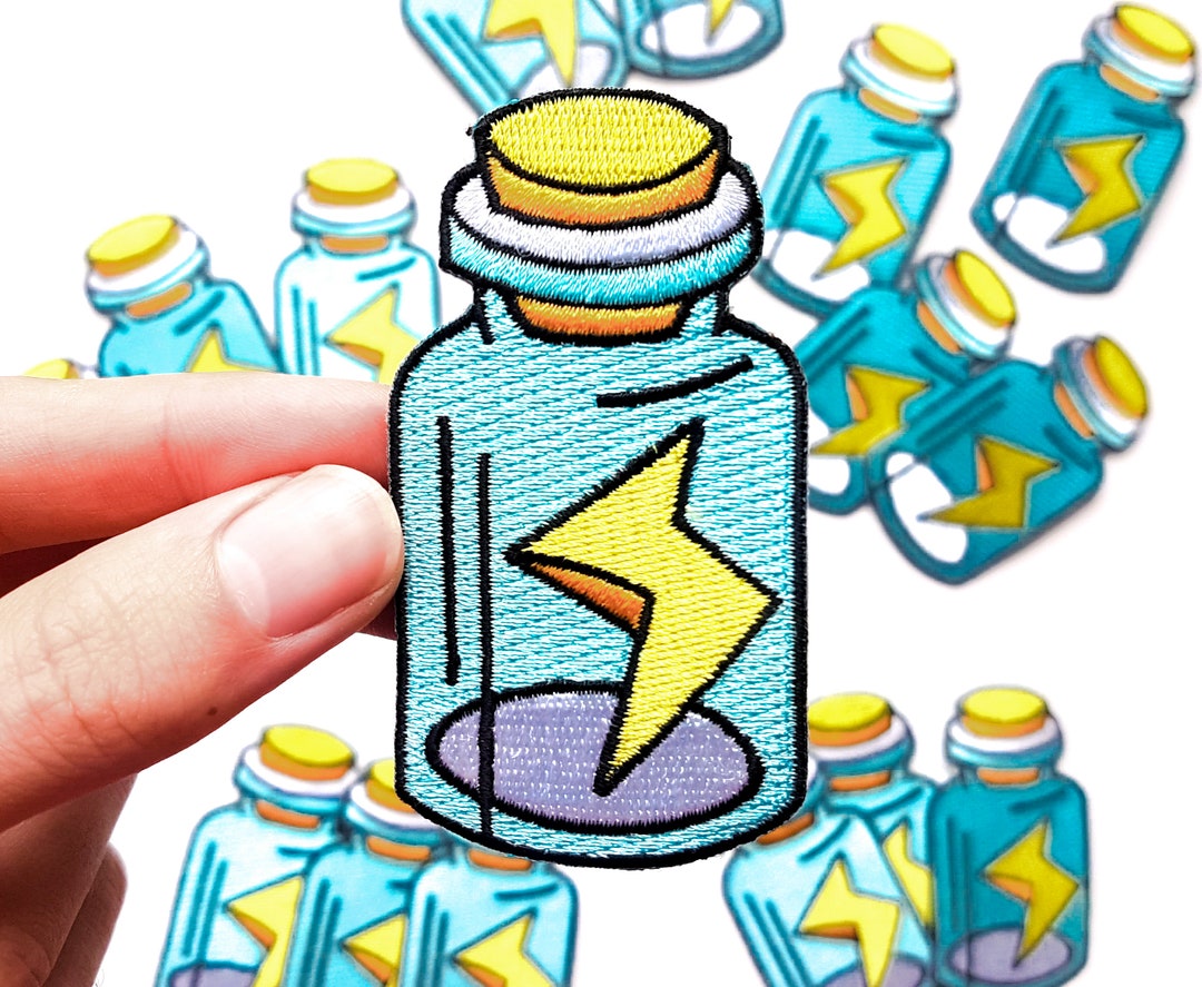Lightning in a Bottle Electric Love Embroidered Iron on Patch Etsy