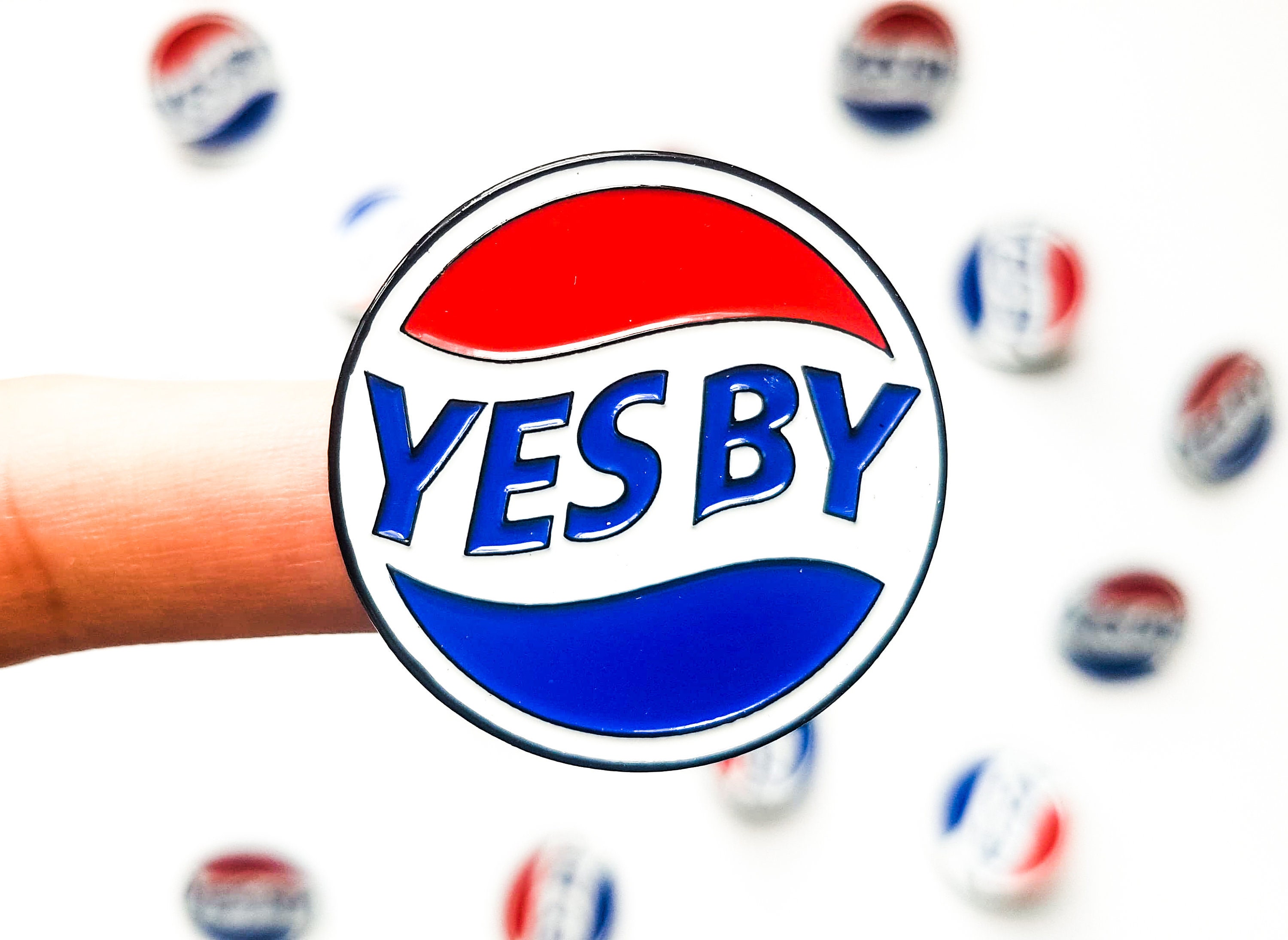 Yes By Newfoundland Soft Enamel Pin + Vinyl Sticker Decal / b'y s…