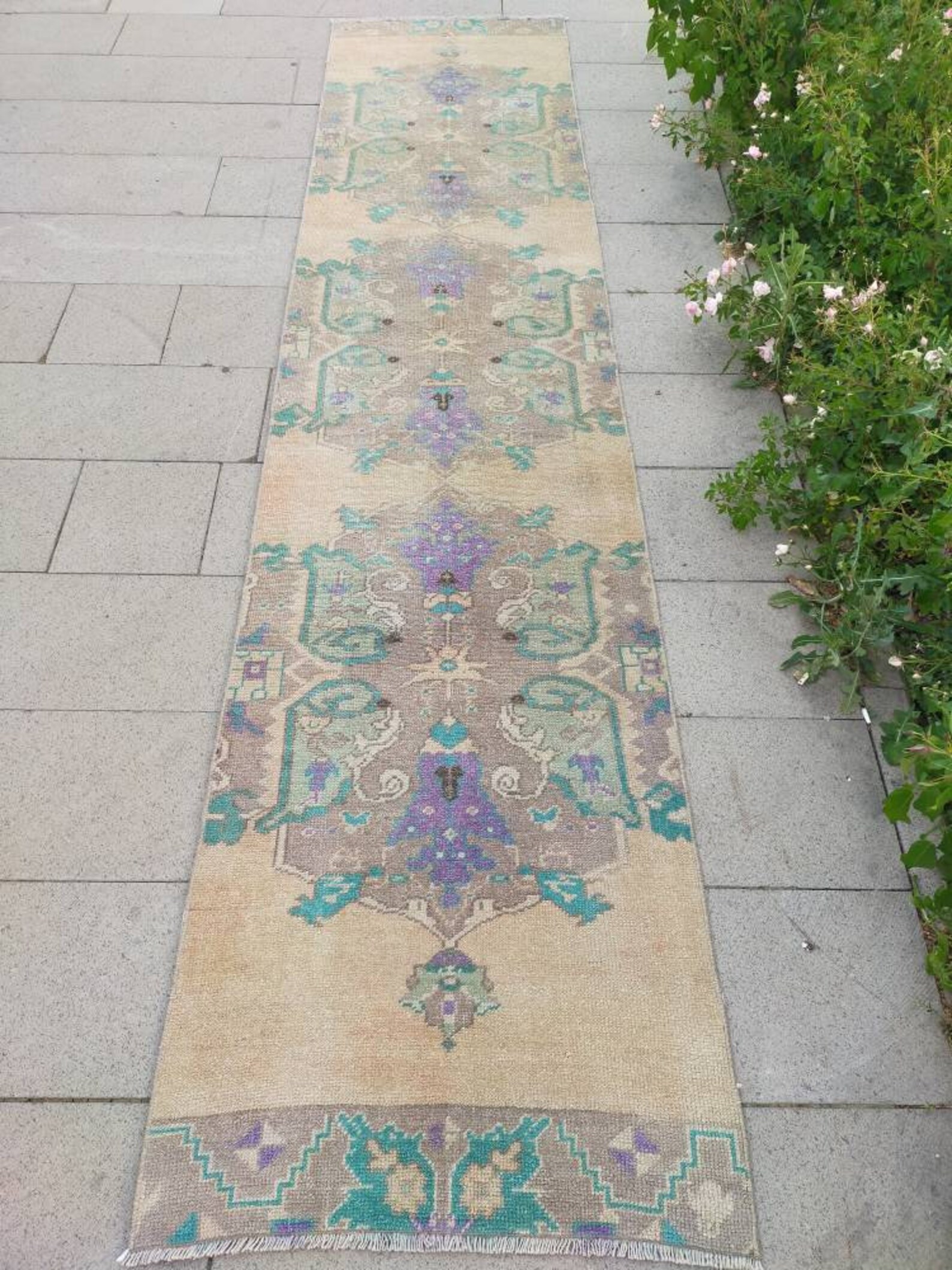 RUNNER RUG Hallway Rug Oushak Runner Rug Vintage Rug Etsy