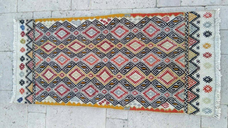turkish doormat oushak kilim rugs Vintage small turkish kilim rugs rugs kilim doormat small rug handmade small kilim rug small kilim