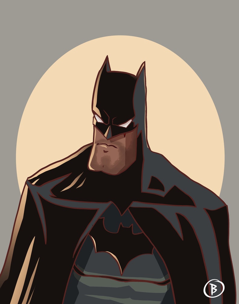 Vintage Batman The Dark Knight Dc Comic Fan Art Batman Wall Etsy