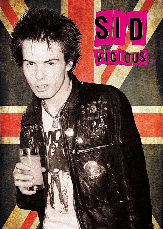 Sid Vicious Sex Pistols EINDHOVEN, Holland 11TH September 1977 33 x 23  inches Rare Uk Poster Wooden Poster Hanging Kit Included