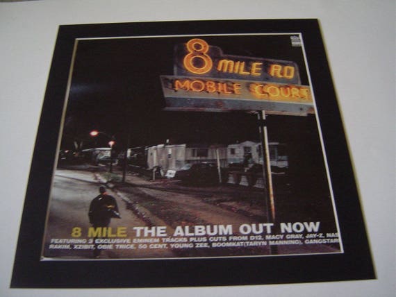 Eminem 8 Mile Road Original Poster in A Custom Made Mount - Polska