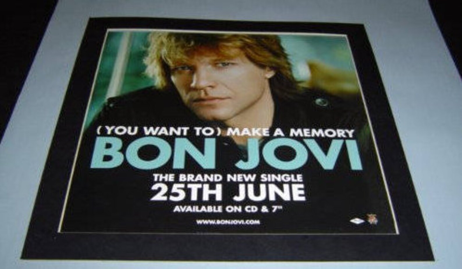 Bon Jovi You Want to Make A Memory Original Poster in A Custom Etsy