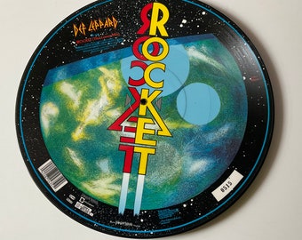 Def Leppard Rocket Numbered  Uk 1987 Rare 12" Picture Disc Near Mint Condition