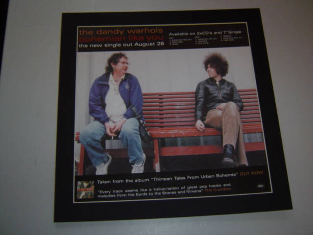 Dandy Warhols Bohemian Like You 2nd Different Original Poster Etsy