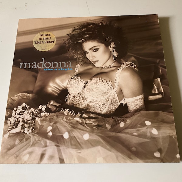 Disque vinyle original LP Madonna Like A Virgin 1984, Angleterre, Royaume-Uni, article vintage. Très bon état Plus