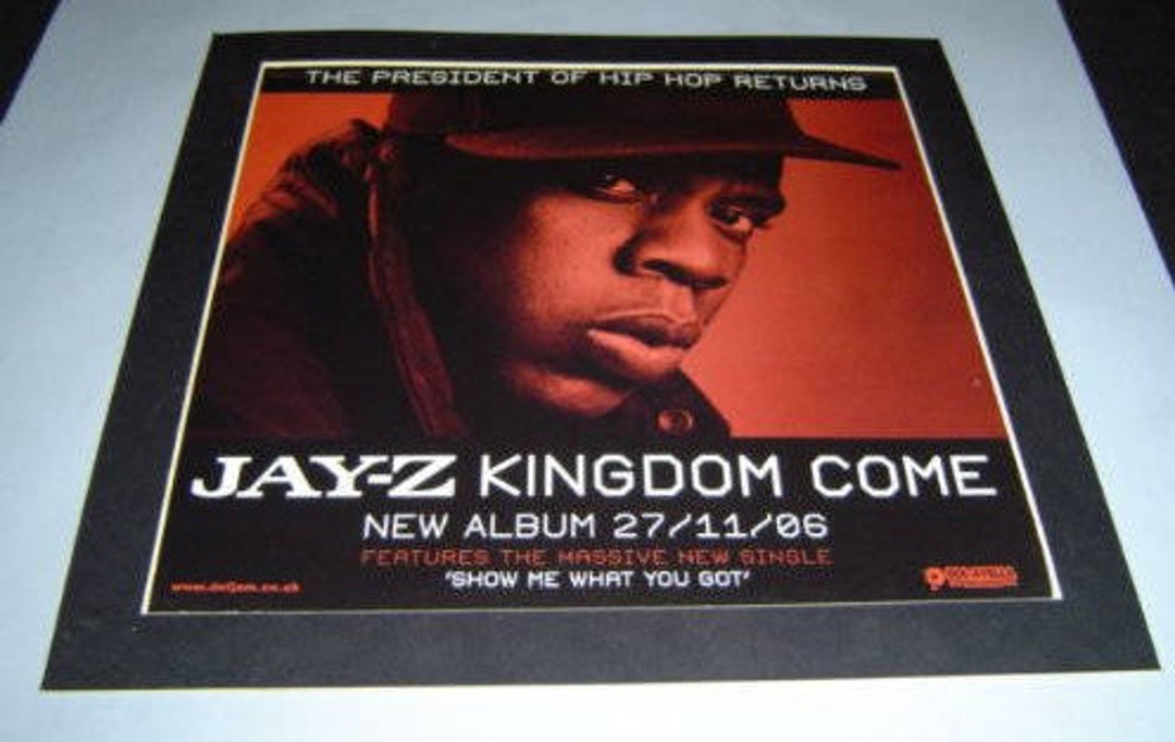 Jay Z JAYZ Kingdom Come Poster in A Custom Made Mount Ready to Etsy