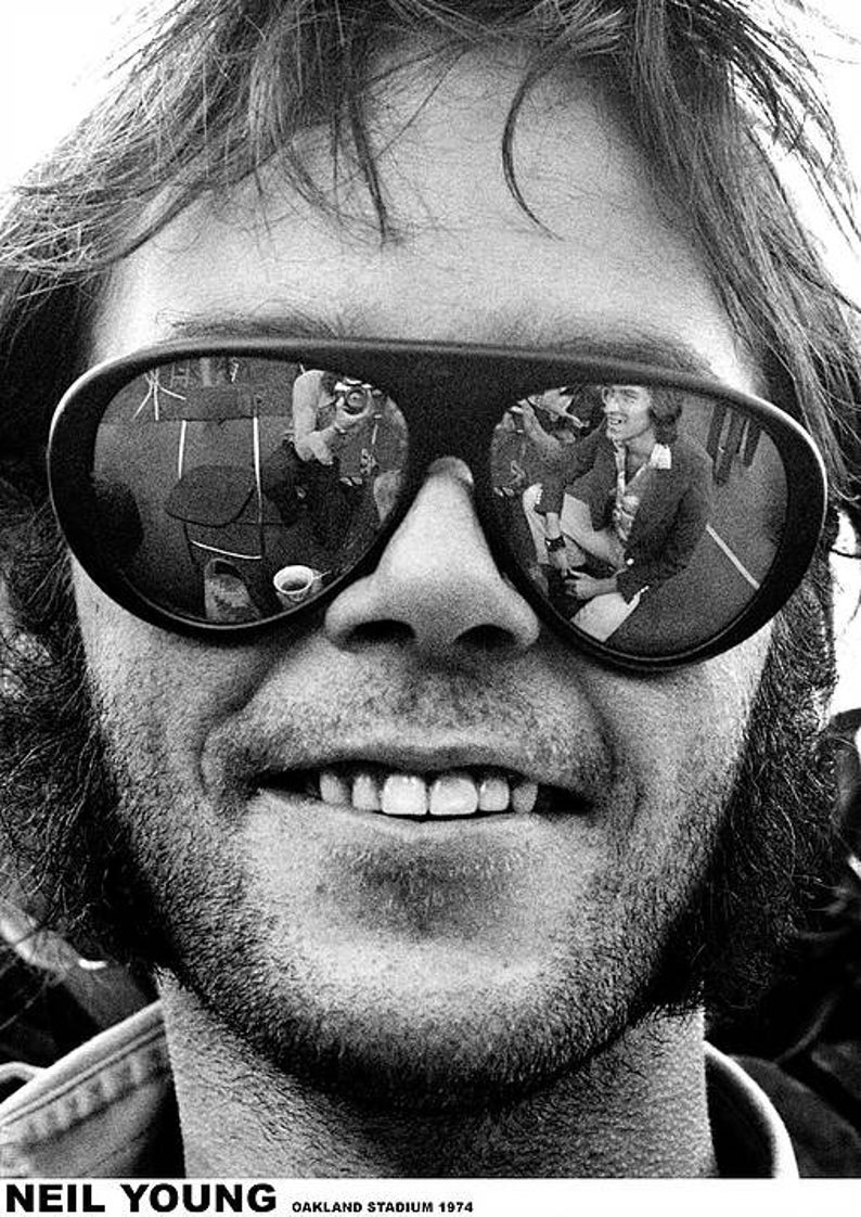 Neil Young Oakland Stadium USA 1974   33 x 23 inches approx image 0