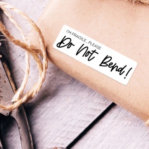 50 Please Do not bend Stickers for packages | small business stickers