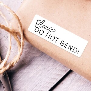 50 Please Do not bend Stickers for packages | small business stickers