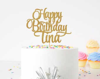 Happy Birthday Cake Topper Etsy