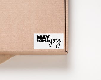 50 May contain joy sticker | small business stickers