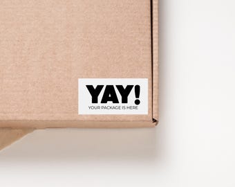 50 yay your package is here sticker | small business stickers