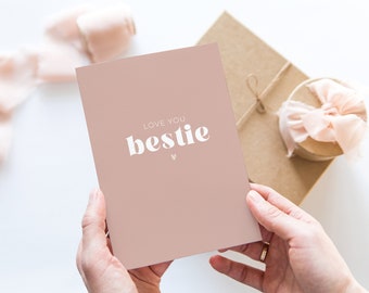 love you bestie card