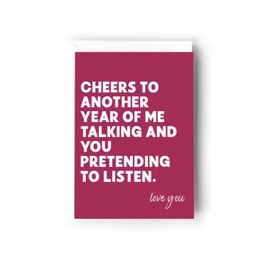 Cheers to another year of me talking card