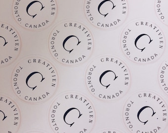 Round stickers; business stickers; custom logo; customize; thank you stickers; personalize