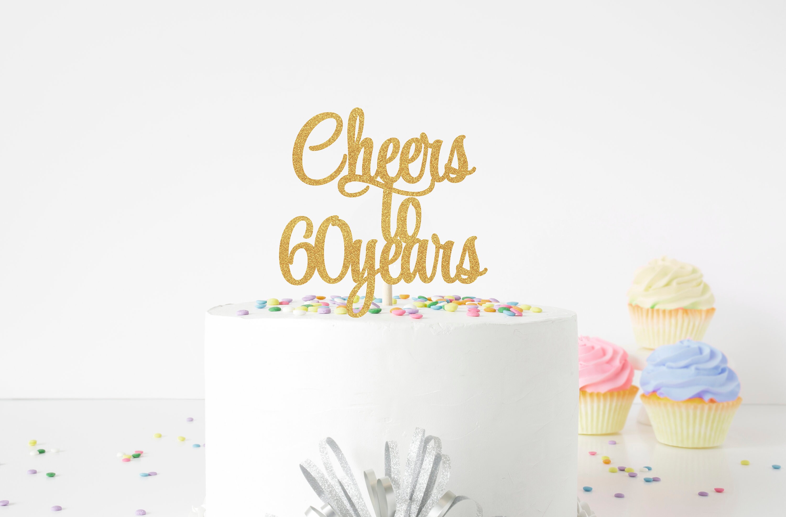 60th birthday Cake topper | Etsy