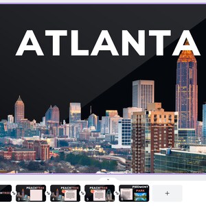 May include: A black and white image of the Atlanta skyline at night with the word "ATLANTA" in white text at the top of the image. The text "CREATIVE" is on the left side of the image and the text "2021" is on the right side of the image.
