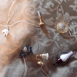 Dollhouse Electric Lights, 12V, scale 1:12, dollhouse lights, dollhouse electric light,dollhouse accessory, dollhouse miniatures