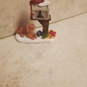 Miniature ceramic dog display, miniatures, accessories