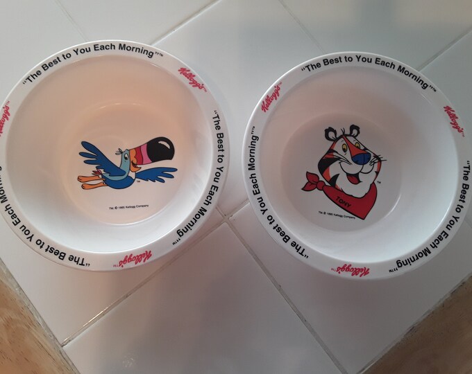 Kelloggs Cereal Bowls Set of 2 Brand New Never Used Etsy