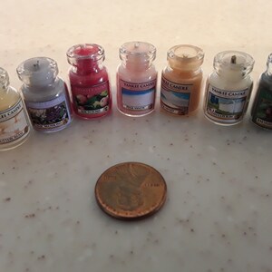 Dollhouse candles, jar candles, scale 1:12, dollhouse accessories, wax scented candles, dollhouse miniatures