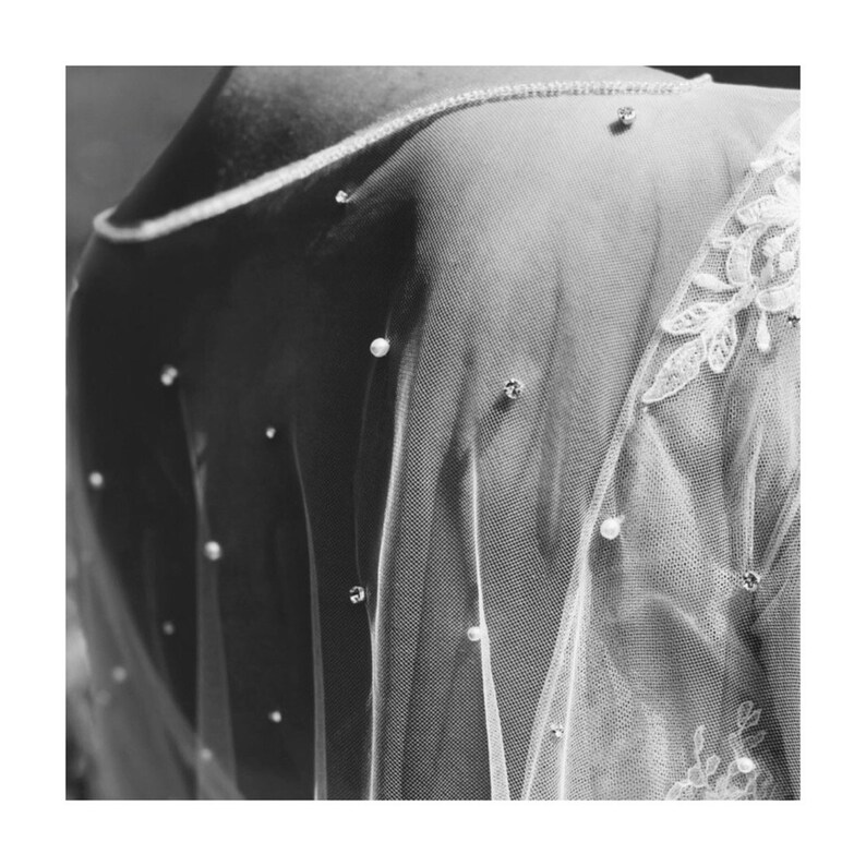 Capelet Wedding cover up Bridal Cape Tulle Cape Crystal Cape Wedding cape SHINE CAPE