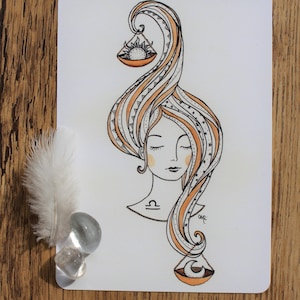 Carte postale BALANCE signe astrologique