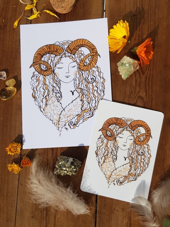 Carte postale BELIER signe astrologique
