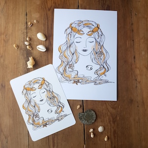Carte postale CANCER signe astrologique