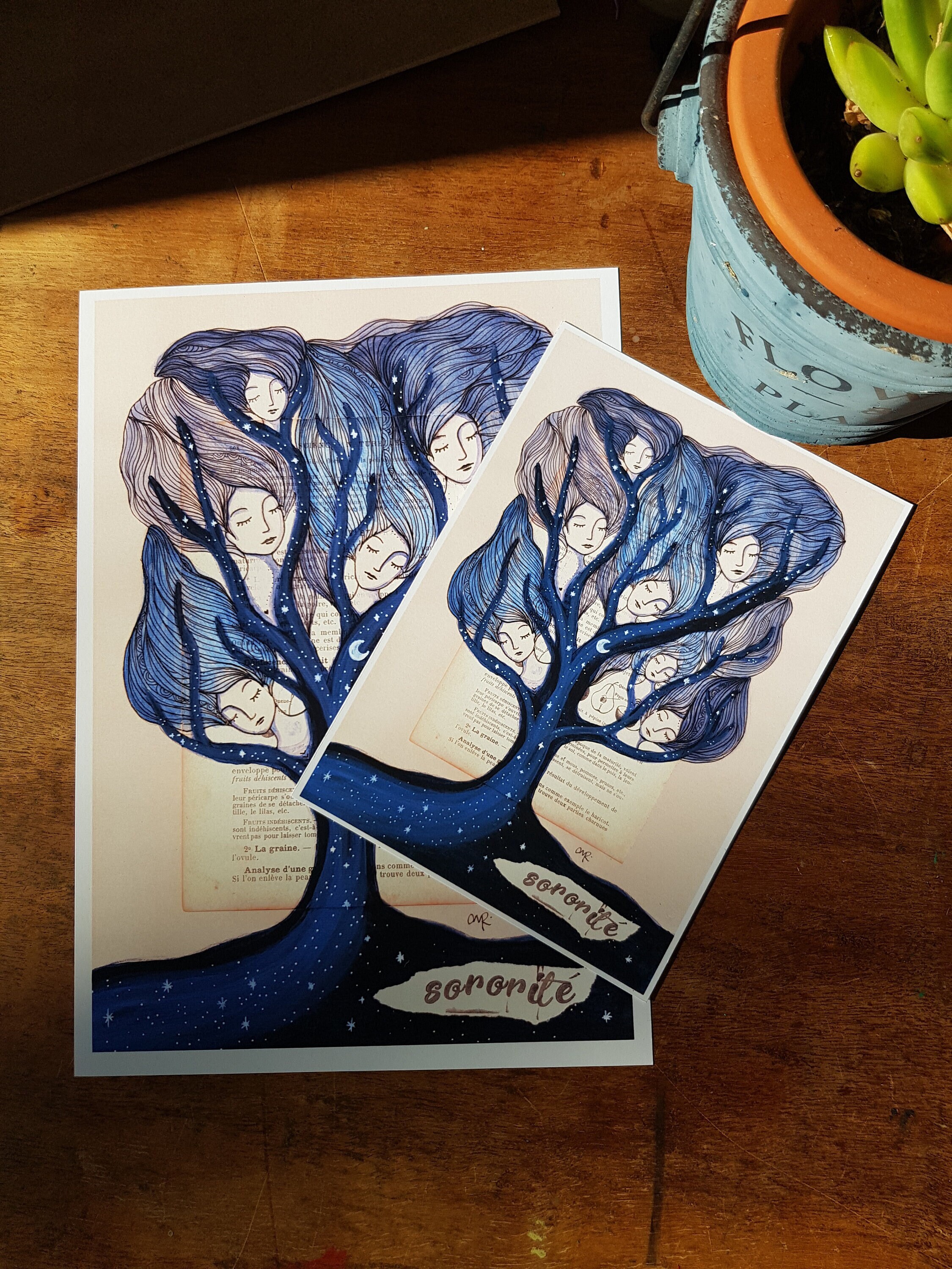 Impression de Qualité Arbre Vie, Prints Sororité à Encadrer