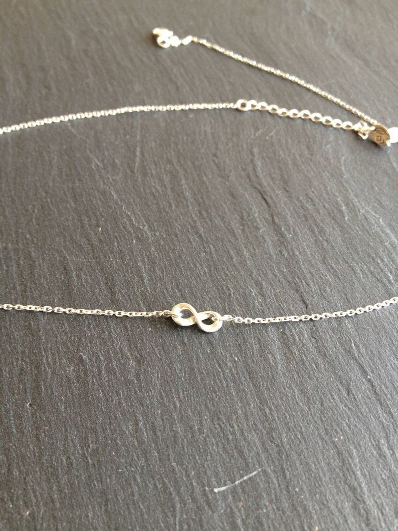 small silver necklace infinity symbol