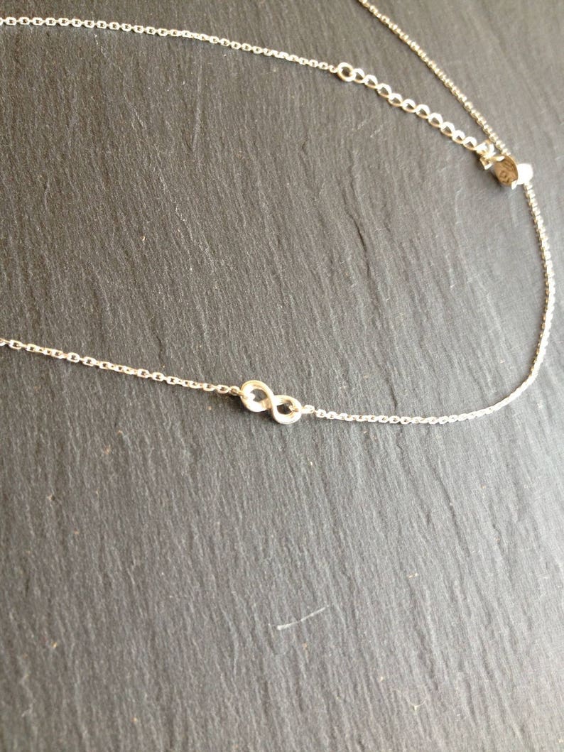 small silver necklace infinity symbol