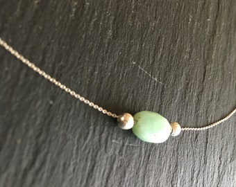 silver chrysoprase necklace